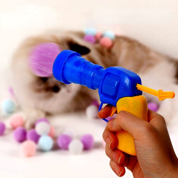 Cat Funny Interactive Teaser Training Toy Stretch Plush Ball Creative Kittens Mini Chew Ball Cat Chasing 4