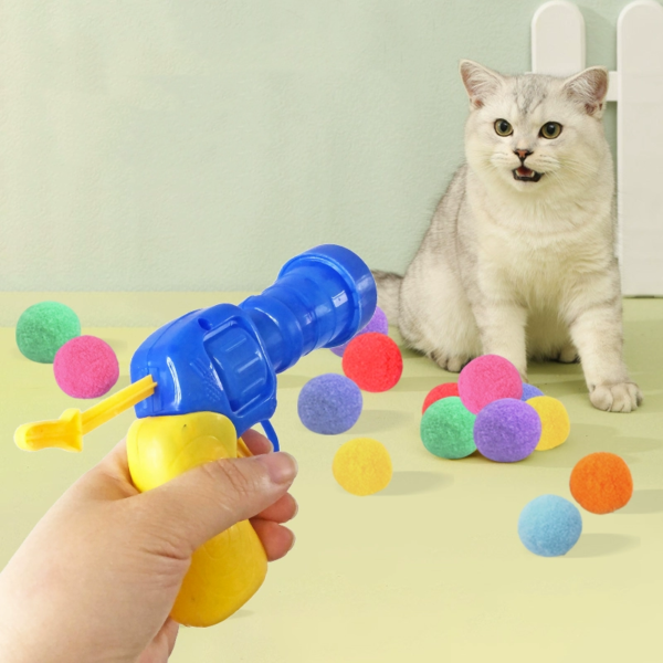 Cat Funny Interactive Teaser Training Toy Stretch Plush Ball Creative Kittens Mini Chew Ball Cat Chasing