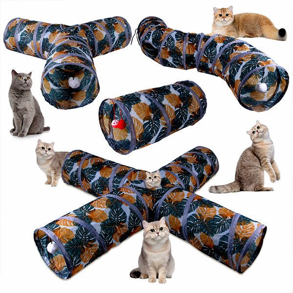 Cats Tunnel Foldable Pet Cat Toys Kitty Pet Training Interactive Fun Toy Tunnel Bored For Puppy 9
