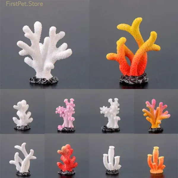 Colorful Mini Artificial Coral Cute Small Ornaments Gifts Aquarium Decor Multicolor Resin Fashion Fish Tank Decoration 5
