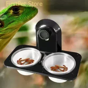 Crested Gecko Feeding Ledge Reptile Water and Food Dish for Lizard Lguana Chameleon Or Other Small