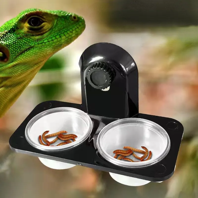 Crested Gecko Feeding Ledge Reptile Water and Food Dish for Lizard Lguana Chameleon Or Other Small