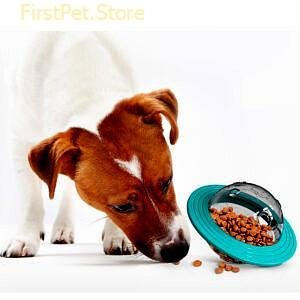 Flying Saucer Dog Game Flying Discs Toys Cat Chew Leaking Slow Food Feeder Ball Puppy IQ