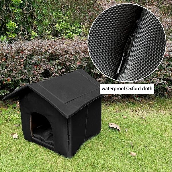 Foldable Cat House Outdoor Waterproof Pet House For Small Dogs Kitten Puppy Cave Nest With Pets 5