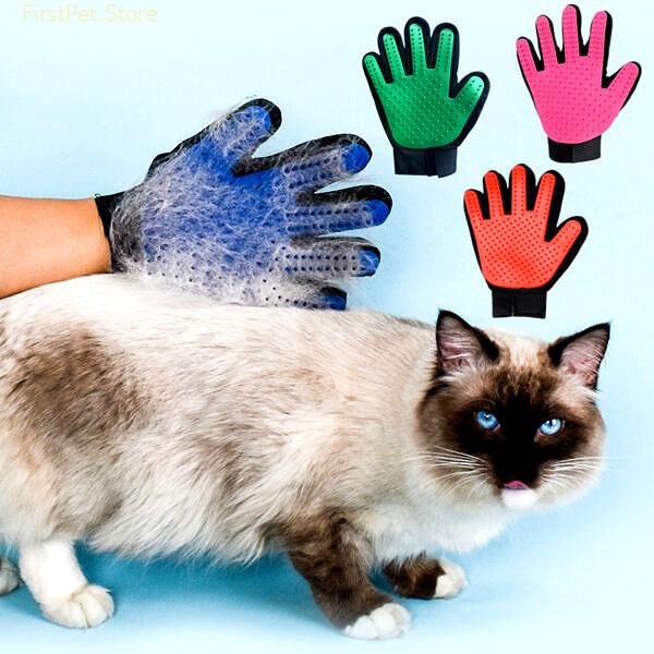 Pet Cat Grooming Supplies Rubber Hair Remove Gloves for Cats Kitten Brushes Grooming Glove katzen zubeh 1