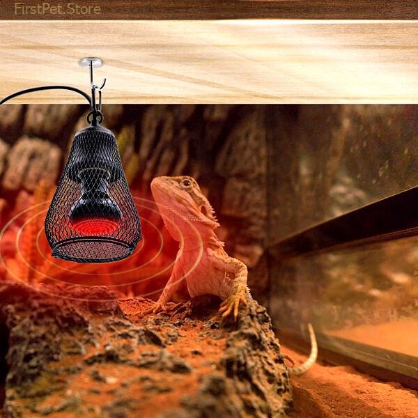 Pet Reptile Heat Lamp Shade Infrared Ceramic Heat Emitter Pet Coop Heater Guard for Chicken Lizard 10