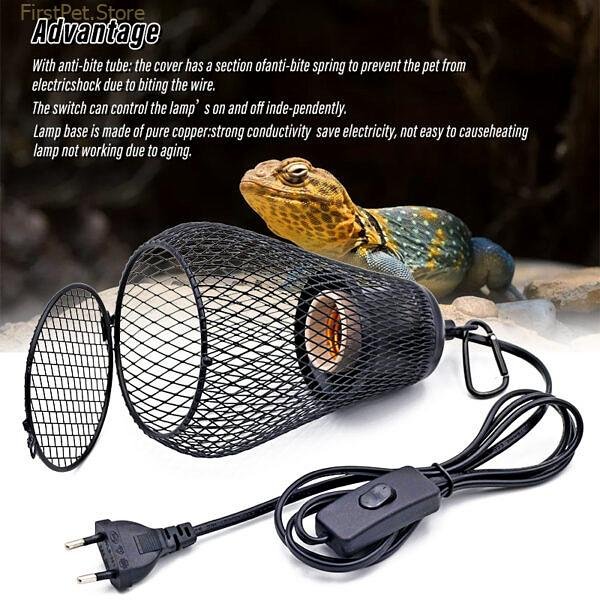 Pet Reptile Heat Lamp Shade Infrared Ceramic Heat Emitter Pet Coop Heater Guard for Chicken Lizard 7