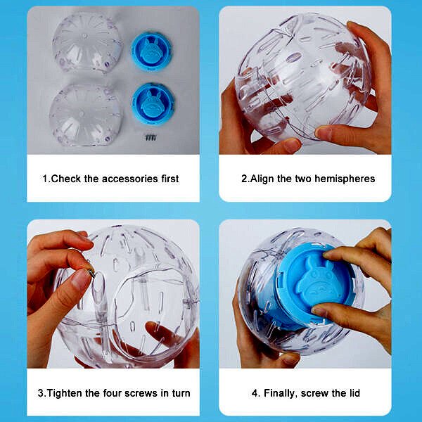 Plastic Outdoor Sport Ball Grounder Rat Small Pet Mice Jogging Ball Toy Hamster Gerbil Exercise Ball 5