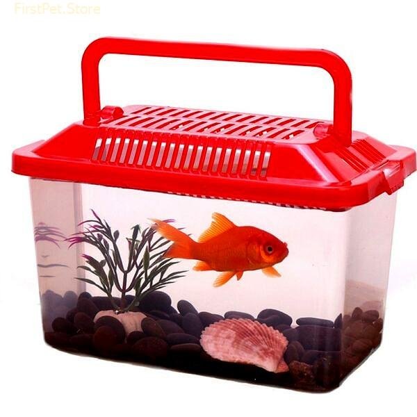 Portable Transparen Feeding Aquarium Pet Products Goldfish Tank Turtle Tank Hamster Box 11