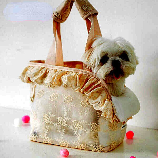 Puppy Carrier Dog Walking Bags Pets Dogs Accessories Bags Lace Mini Carrier Bag for Dog Cute 1