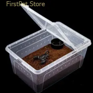 Reptile Snake Feeding Box Breeding Hatching Container Lizard Tarantula Habitat Portable Plastic Pet Houses for Spider