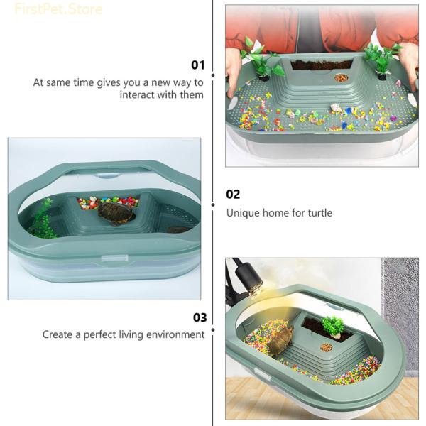 Small Glass Containers Turtle Tank Terrarium Aquarium Brazilian Plastic Habitat 5