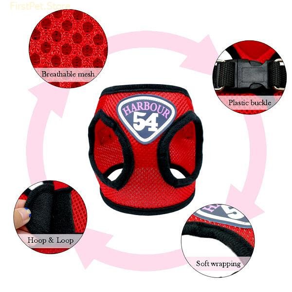 Small Medium Mesh Dog Cat Harness and Leash Set Puppy Kitten Harness Vest Walking Lead For 3