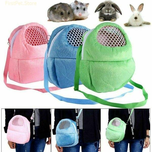 Small Pet Carrier Rabbit Cage Hamster Chinchilla Travel Warm Bags Guinea Pig Carry Pouch Bag Breathable 3