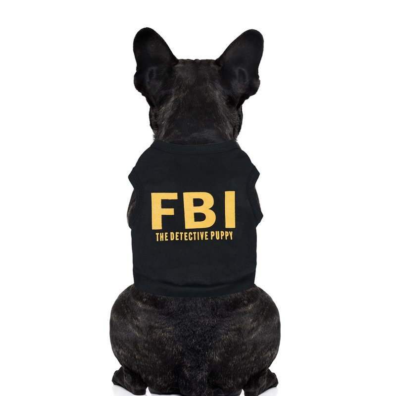 Summer Cotton Breathable Pet Dog Clothes FBI Camouflage Letter Print Small Dogs Vest T shirt XS