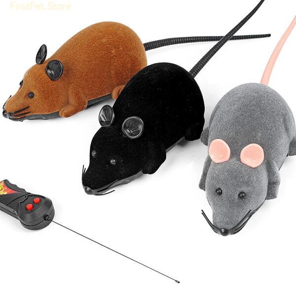 YUDODO 3 Colors Mouse Cat Toy Wireless Remote Control Pet Toys Interactive Pluch Mouse RC Electronic 1