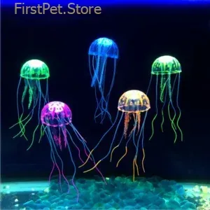 6 Colors Artificial Aquarium Jellyfish Ornament Decor Glowing Effect Fish Tank Decoration Aquatic Pet Supplies Home