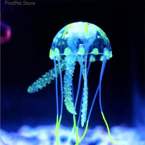 6 Colors Artificial Aquarium Jellyfish Ornament Decor Glowing Effect Fish Tank Decoration Aquatic Pet Supplies Home