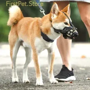 Dog Muzzle Adjustable Breathable Basket Muzzles for Small Medium Large Dogs Stop Biting Barking Chewing Pet