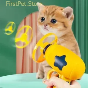 Funny Cat Interactive Teaser Training Toy Creative Kittens Mini Bamboo copter Games Toys Pets Supplies Accessories