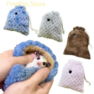 Pet Supply Winter Warm Short Plush Bird Hamster Sugar Glider Hammock Baby Squirrel Hanging Sleeping Bag