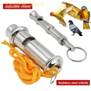 Stainless Steel Bird Pigeon Training Whistle Adjustable Volume Whistle For Bird Pigeon Parrot Dog Cat Pet