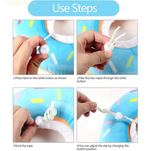 Adjustable Cat Recovery Cones Collar Soft Cone for Cats Wound Healing Protective Cone After Surgery Elizabethan 3