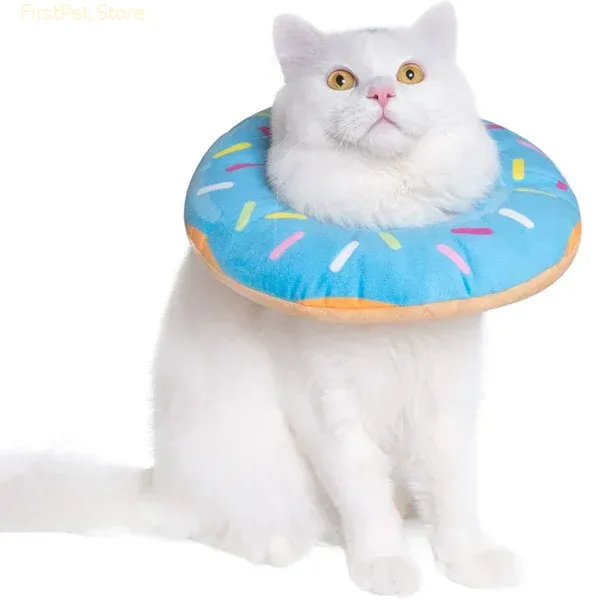 Adjustable Cat Recovery Cones Collar Soft Cone for Cats Wound Healing Protective Cone After Surgery Elizabethan