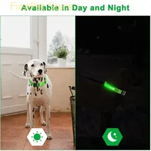 LED Glowing Dog Collar Adjustable Flashing Rechargea Luminous Collar Night Anti Lost Dog Light HarnessFor Small