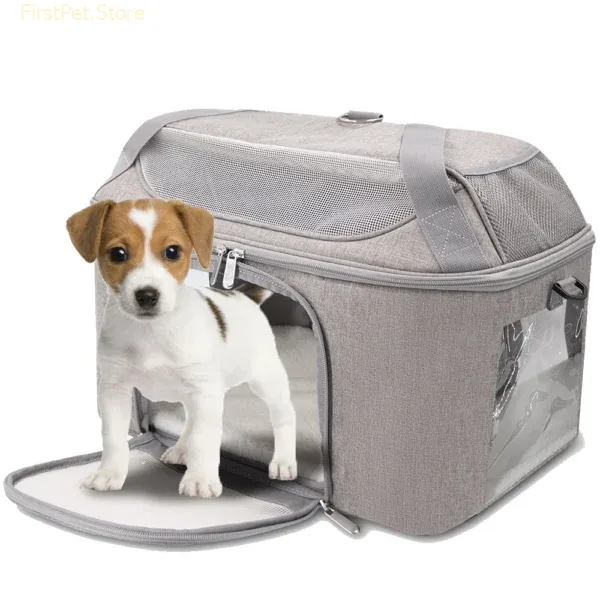 Pet Backpack Breathable Cat Carrier Bag Travel Airline Approved Transport Bag For Small Dogs and Cats 4