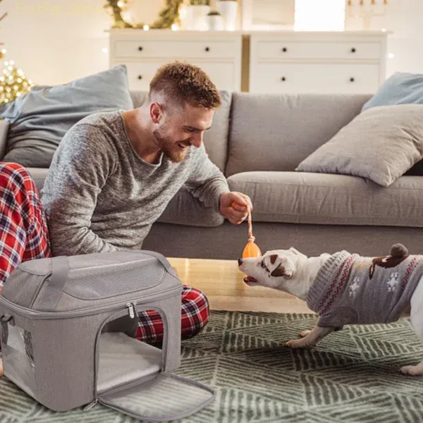 Pet Backpack Breathable Cat Carrier Bag Travel Airline Approved Transport Bag For Small Dogs and Cats 5