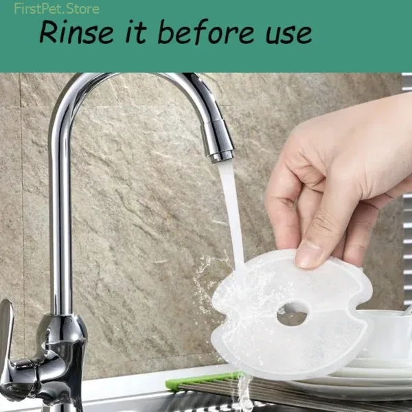 Water Fountain Carbon replacement Filters for 304 Stainless Steel Cat Drinking Fountain 4 Packs filters pet 4